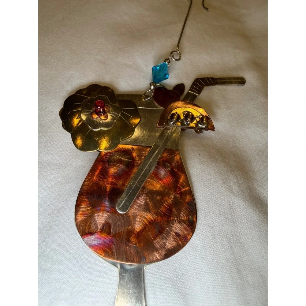Tropical Cocktail Drink Mixed Metal Ornament Suncatcher Tiki Bar Decor Pineapple